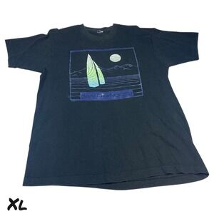 Vintage 80s San Diego T-Shirt Size XL Sailboat Moon USA Made Reno Tahoe Spec 89'